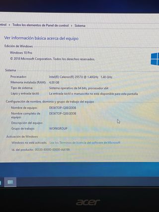 Acer E5-573-C5WH Portátil Negro
