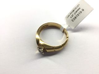 sortija oro 18k con piedra con topacio