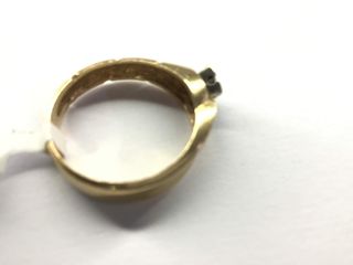 sortija oro 18k con piedra con topacio