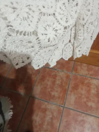 Chaleco largo crochet beige Talla M