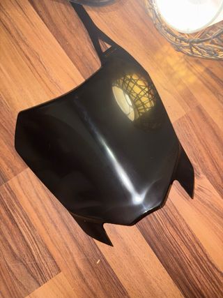 Careta portanumeros moto negra nueva