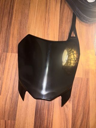 Careta portanumeros moto negra nueva