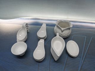 24 piezas de porcelana soporte para cucharas/Vajilla/cuencos o platos pequeños- arcoroc