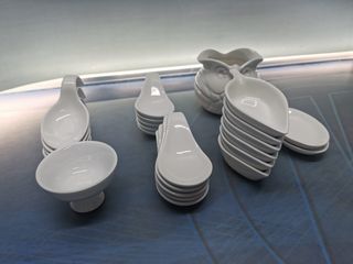 24 piezas de porcelana soporte para cucharas/Vajilla/cuencos o platos pequeños- arcoroc