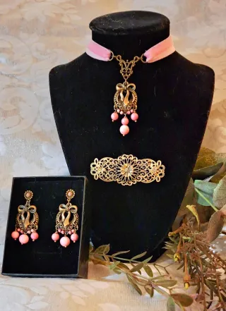 Aderezo Huertana Fallera Danza Oro Rosa