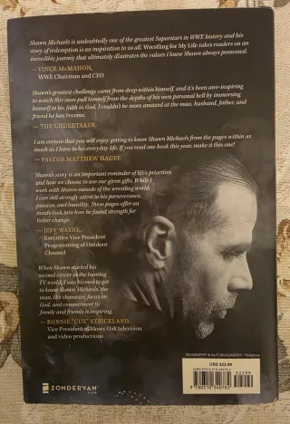 Wrestling for My Life autografado Shawn Michaels