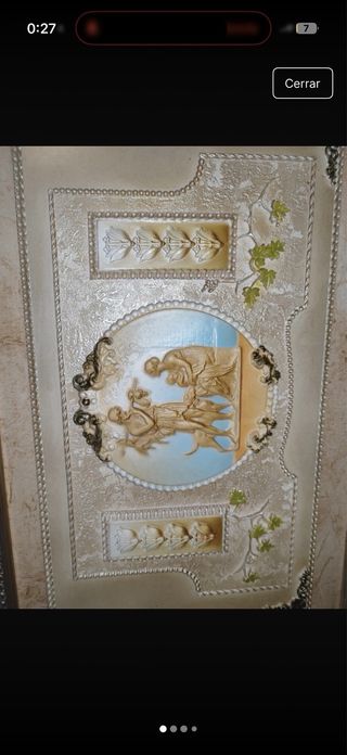 Cuadro Lujo Clásico Relieves Dorado