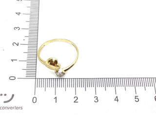 anillo oro 18k con piedra con circonita