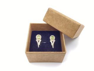 pendientes oro 18k con piedra con circonita