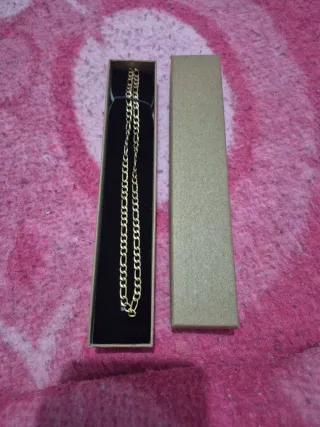 Cadena Figaro Chapada Oro 18k