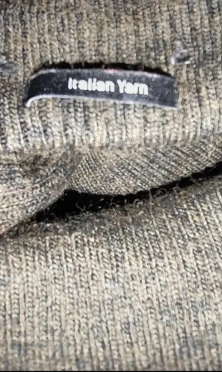 Jersey verde cuello vuelto manga larga