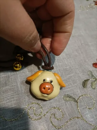 Collana con ciondolo maialino simil Thun