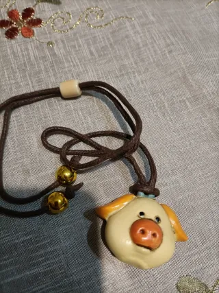 Collana con ciondolo maialino simil Thun