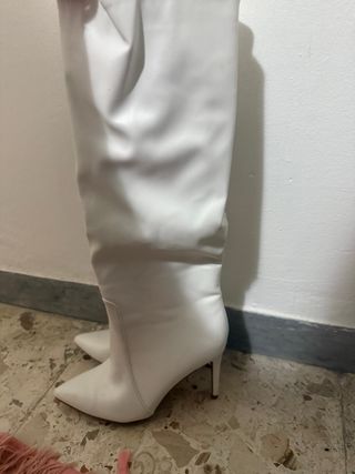 Stivali bianchi tacco alto