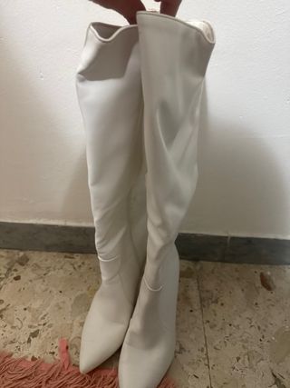 Stivali bianchi tacco alto