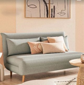 Sofá Cama 2 Plazas Verde Agua