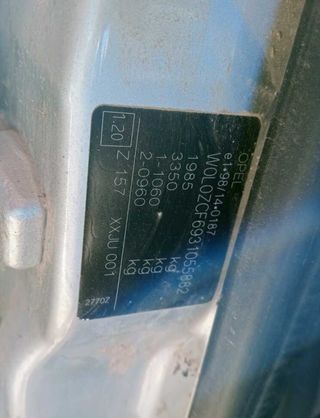 248783 paragolpes trasero opel vectra c berlina