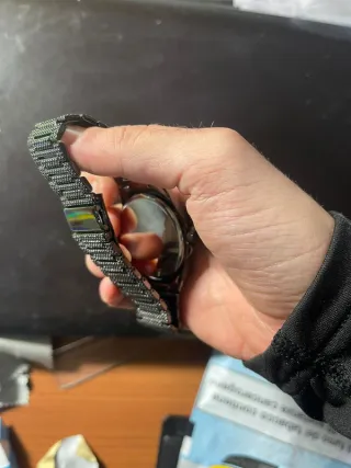 Orologio Uomo Brillantini Nero Argento