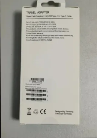 CARGADOR SAMSUNG 25W CARGA RÁPIDA 1MCABLE