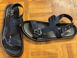 Sandalias ZARA Negras Vestir de hombre