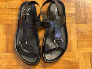 Sandalias ZARA Negras Vestir de hombre