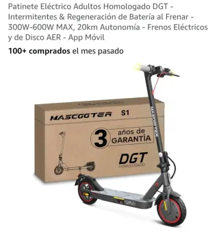 Patinete Eléctrico Mascooter DGT S1 Precintado