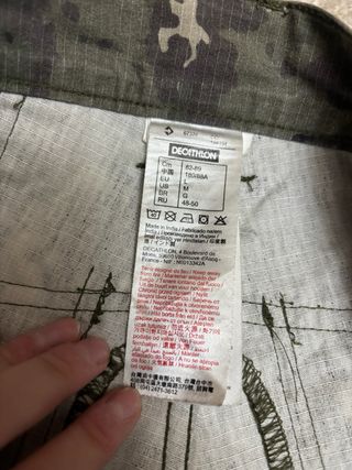 Pantalón militar camuflaje verde y negro