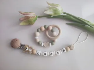 Catenella porta ciuccio + massaggiagengive