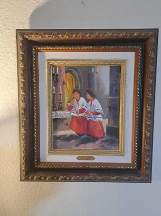 Cuadro al óleo sobre lienzo