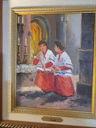 Cuadro al óleo sobre lienzo