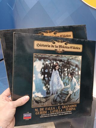 12 discos, vinilos, HISTORIA DE LA MÚSICA CLÁSICA , decca, planeta , ideal completistas