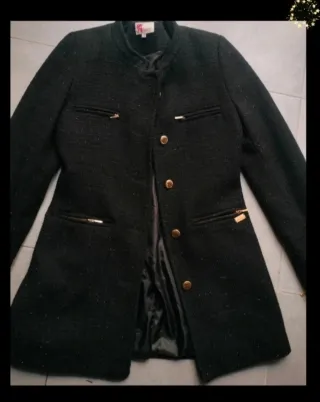 Abrigo Negro Roberto Torreta Talla S