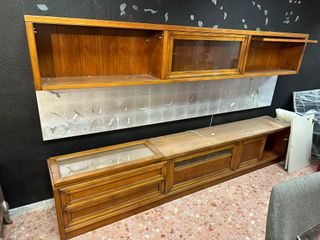 Mueble TV y estantería madera