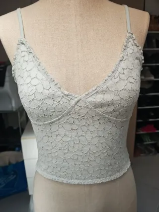 Top Pizzo Pimkie Bianco S