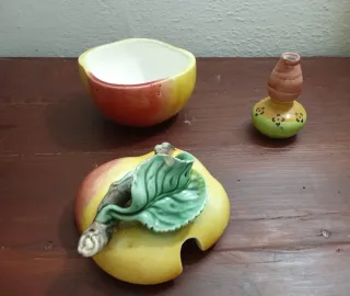 Conjunto açucareiro e miniatura