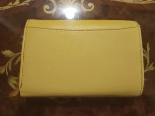 Portafoglio donna Valentini vera pelle giallo