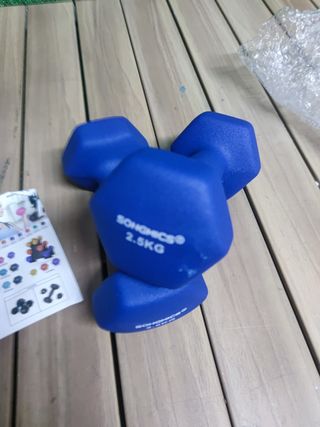 SONGMICS Juego de 2 mancuernas hexagonales de 2.5 KG