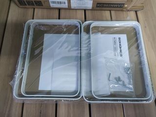 SONGMICS Estante para Especias, Juego de 2, Organizador de Armario, Estante de Almacenamiento de Cocina Extensible, Especiero de Metal y Madera de Ingeniería, Blanco Nube y Beige Natural KCS02NW