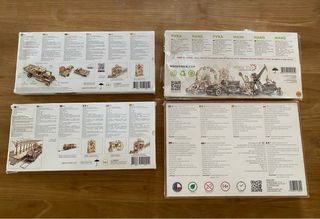 Puzzles 3D Madera Ugears, Wood Trick y Mobimods