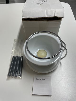 Set Fondue Porcelana y Metal