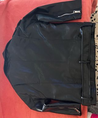 Chaqueta Zara Piel Negra Talla M