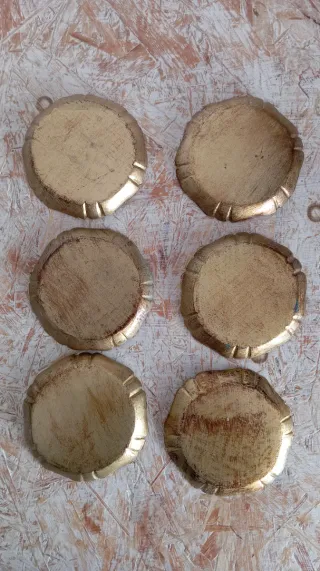 Sottobicchieri vintage decorati oro e colori