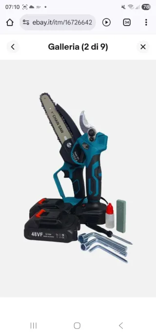 Kit Forbici Elettriche e Motosega con Valigetta