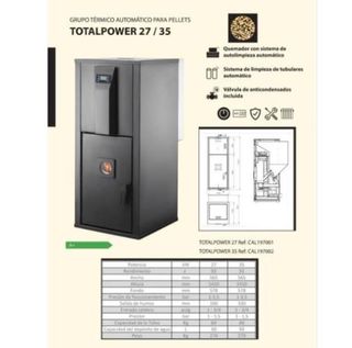 Caldera de Pellets Totalpower27kW CAST1002