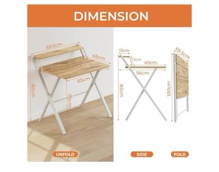 Escritorio plegable madera y metal