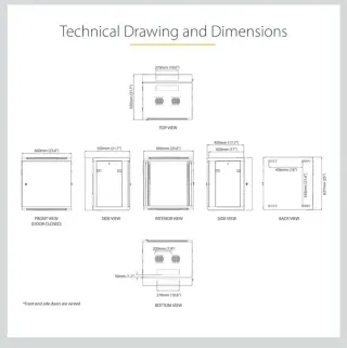 StarTechcom Armario Rack de Pared para Servidores