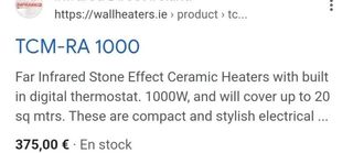 Calentador cerámico TCM-RA 1000