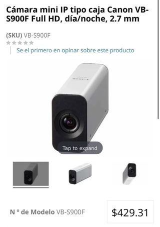 Cámara mini IP tipo caja Canon VBS900F F