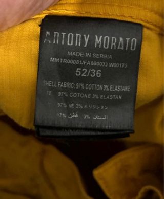 Pantaloni Antony Morato Giallo Uomo taglia 52
