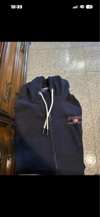 Felpa zip Baci & Abbracci blu